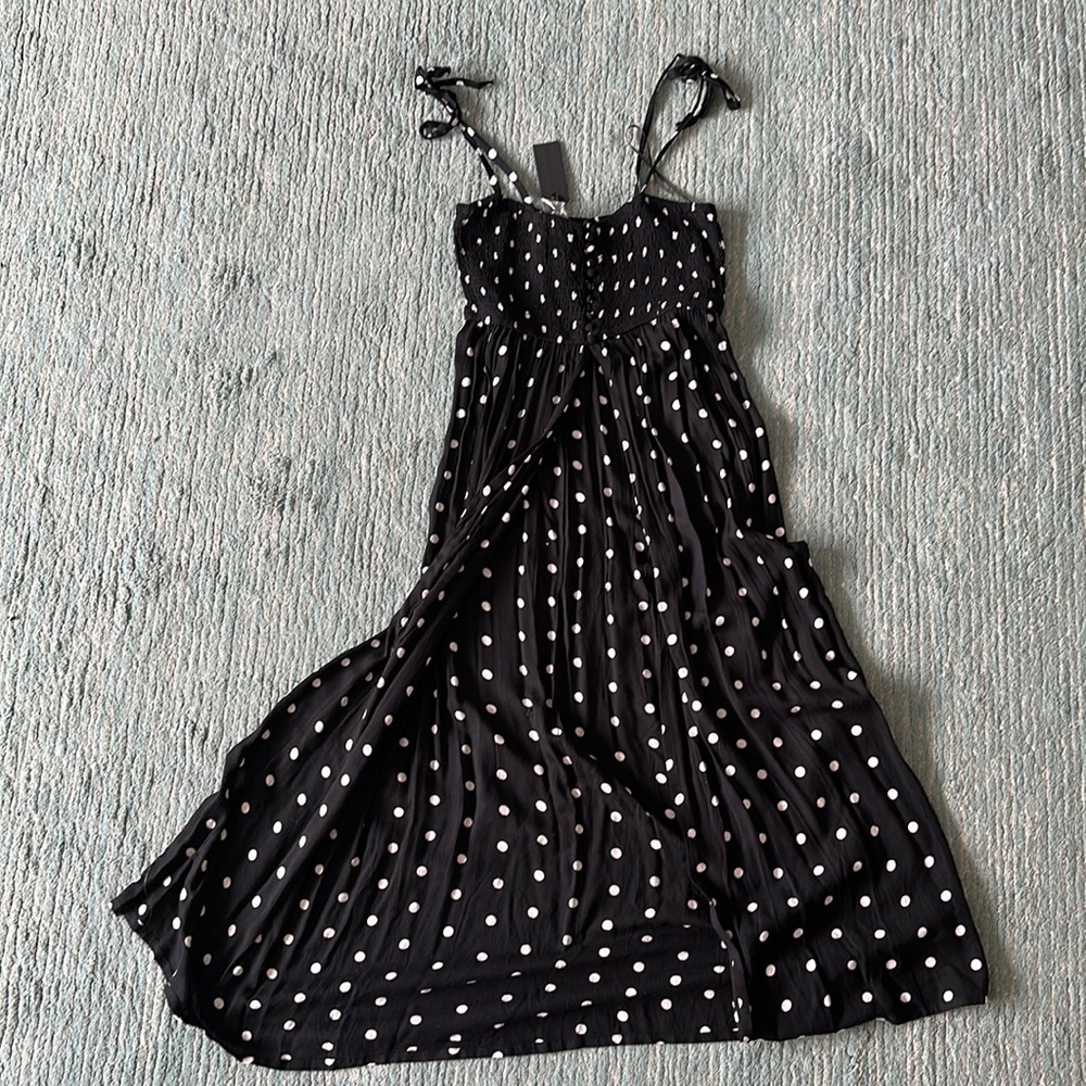 kendall kylie coverup dress open front split size medium sundress black white